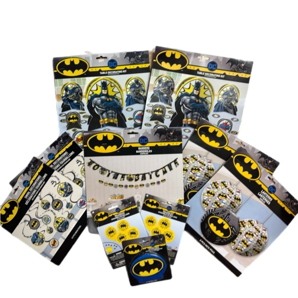 Batman Birthday Party Decoration Set - Black and Yellow
